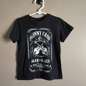 Johnny Cash 'Man in Black' Graphic Kids Tee - Black
